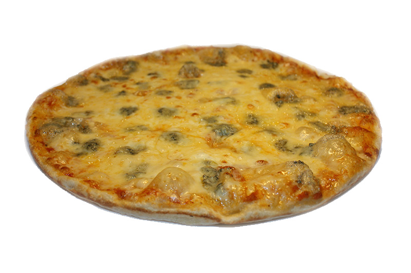 Пикантная пицца с консервированным перцем, ветчиной, неаполитанским соусом и сыром Моцарелла.